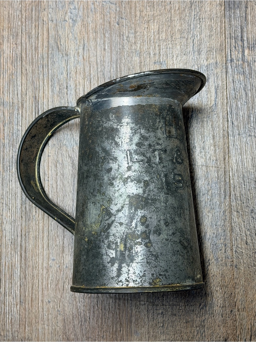 Vintage 1941 LT & S Co. WW ll U.S. Military Tin Field Cream Pitcher